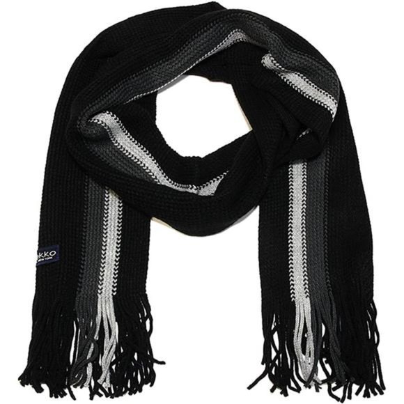 Accessories Men Knitted Winter Scarf Black Poshmark